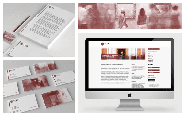 Full Branding Project for Tang Art Advisory- Logo, identity materials, website deisgn and build