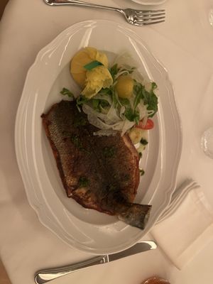 A fish halibut/sea bass dish