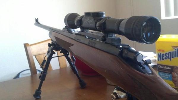 Remington 700 BDL with a weatherby 2x to 7x scope