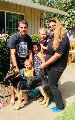 Luna was rescued from euthanasia at an animal shelter. She was trained and rehomed to this amazing and loving family through All Creatures