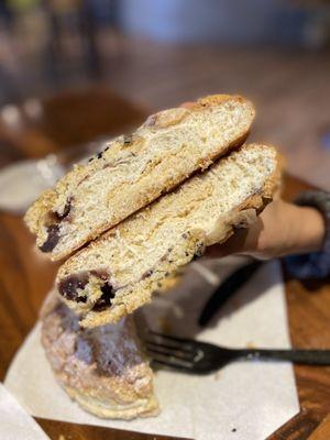 Red bean mochi streusel