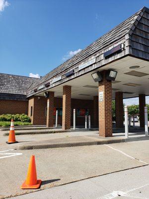 Drive-thru banking is no longer available