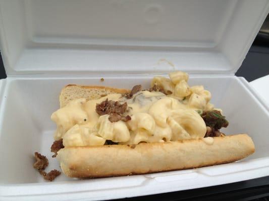 S'mac Philly steak sandwich - yum!