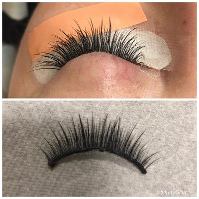 We can match Eyelash Extensions and Eyelash strips!