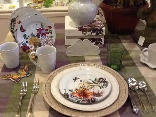 Spring place setting by Juliska