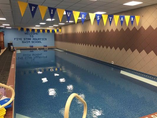 Freezing outside! Nice and warm inside!  We love Five Star Swim School!