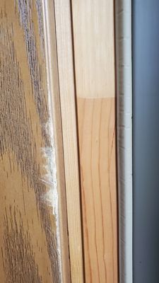 Damage to front door