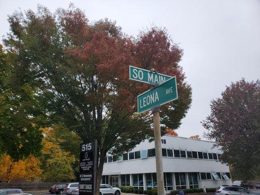 The office is at the corner of Route 304 and Leona Ave.