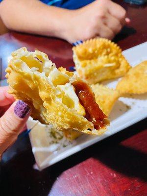 Guava and cheese empanada. So good! Great crust and you can really taste the guava jam.