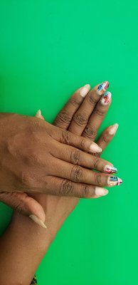 I loved my nails and he captured my abstract design vision.