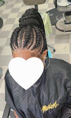 I loved ghana braids,done by Anna