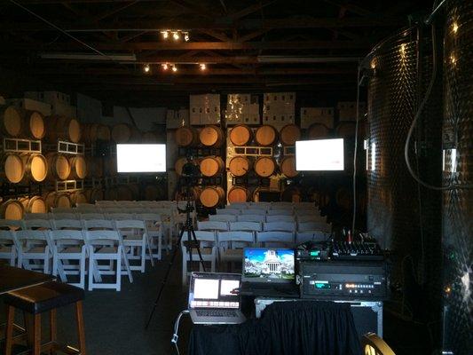 Need sound and/or video projection at a unique venue? No problem!