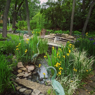 Water feature in Geneva, IL.