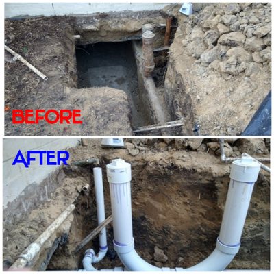 Main Sewer and Horizontal Drainage Replacement. 
Compliments to my Excavation Crew.