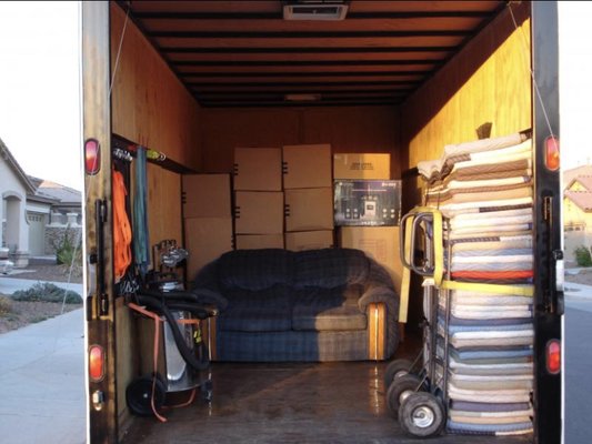 Packed truck