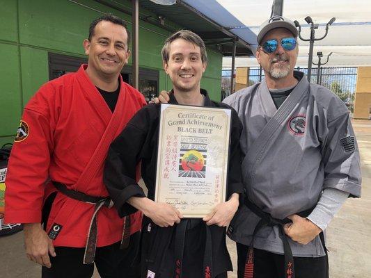 2nd Degree Black Belt test with Hanshi Turner and Master Flickinger