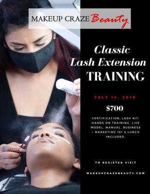 Lash Extension Training at Makeup Craze Beauty