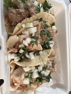 Pork carnitas tacos