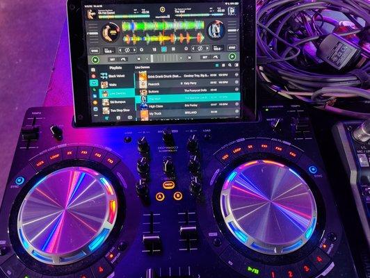 One of my DJ controllers. Works with an iPad or computer.