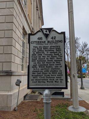 Post Office and Citizens Building Historic Marker