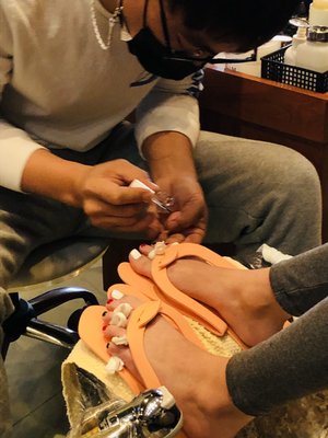 Pedicure station