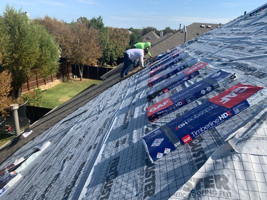 ReRoof in action! Call us now 817-329-7663