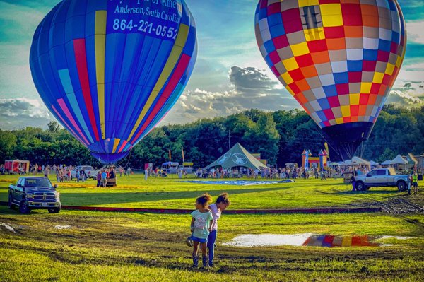 Hot Air Balloon rides are available when the weather allows. Typically, if balloons can't go up The Victory Cup has helicopters on site.