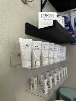 Fur Products can be purchased at Skinxscape  These products provide ultimate hydration to the skin eliminating ingrown hairs.