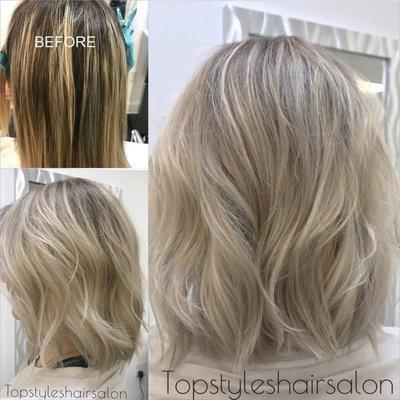 GORGEOUS PLATINUM BLONDE done in a sitting