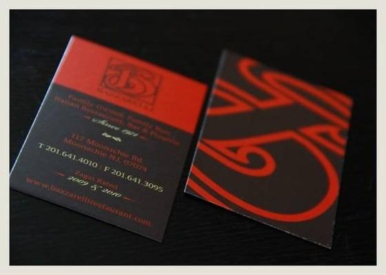 Design and Print of restaurant business card