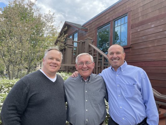 Agency founder Jim Rodrian, flanked by his sons Scott and D.J., owners of Rodrian Insurance.