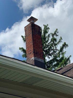 tuck point for chimney- looks amazing!