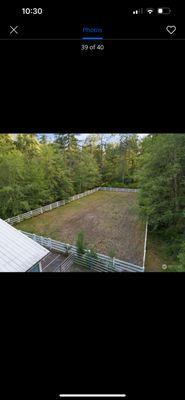 Large fenced in play yards.