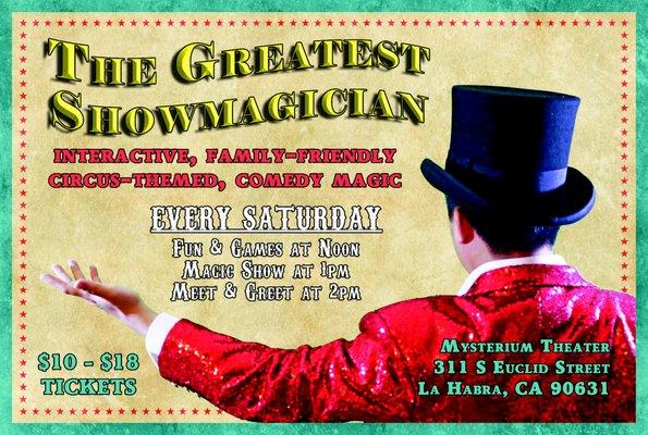 Every Saturday, join us outside the theater for circus-themed fun & games at noon before the hour-long show inside!