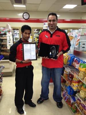 Award winning staff at this 7-Eleven!  Way to go!