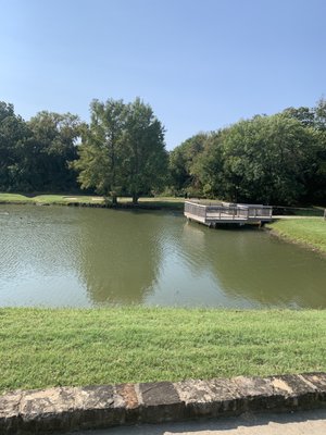 One of the ponds with a dock.