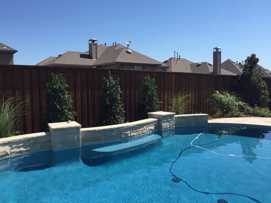 New pool landscape in McKinney, TX.