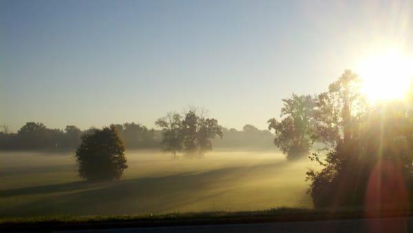 Sunrise over Riverside Park