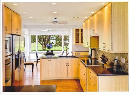 Bamboo kitchen w/ Quartz Top