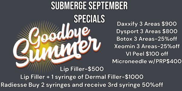 September Specials!!!!