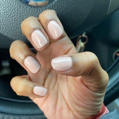 A simple pink mani but the service was quick and excellent!