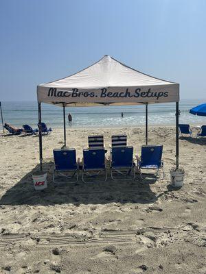 Our beach set up.