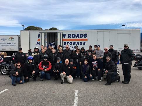 Hampton Roads Moving and Storage transporting food for the Mayflower Marathon, a 57-hour consecutive hour food and fund drive.