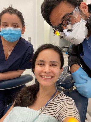 Dr. Malhotra and Crystal at Zen Dentistry