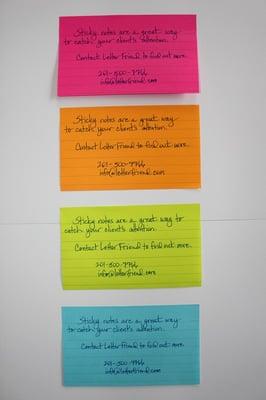 Personalized sticky notes