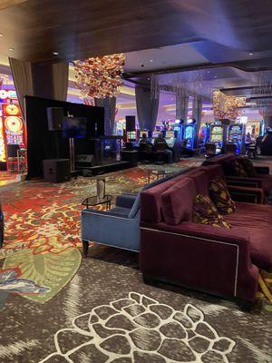 Seating next to casino floor