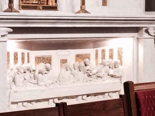 The last supper engraved in the High Alter