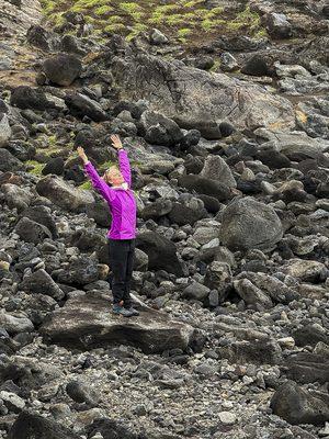 Dr. Abby Miller, DACM
 Exploring Yoga on Easter Island, Chile