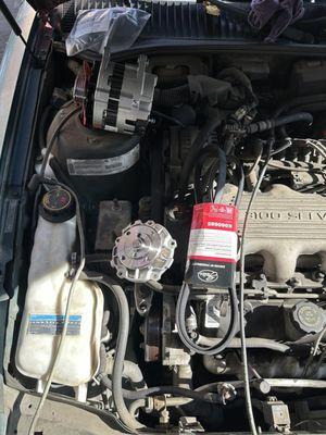 Replace water pump alternator and serpentine belt