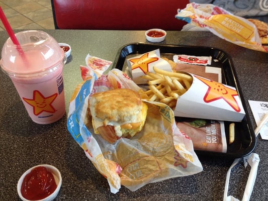 monster biscuit , fries , & shake